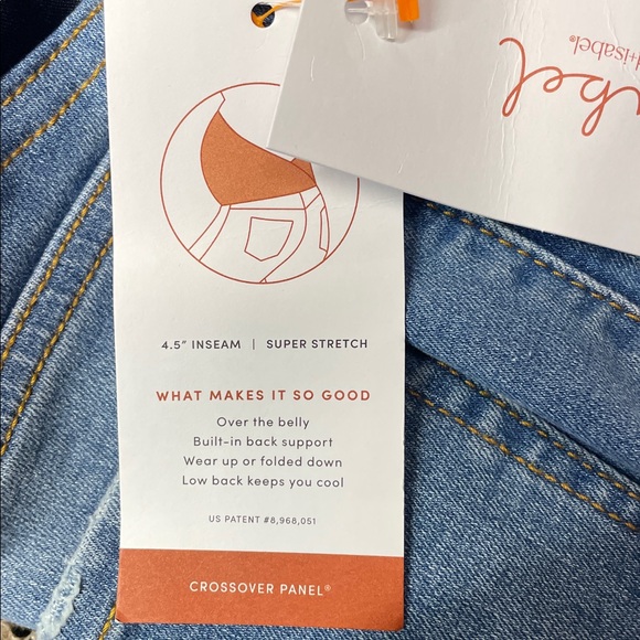 Isabel Maternity Denim Midi Shorts Size 8 | NWT - Picture 6 of 6